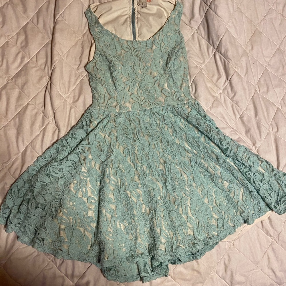 Blue lace dress